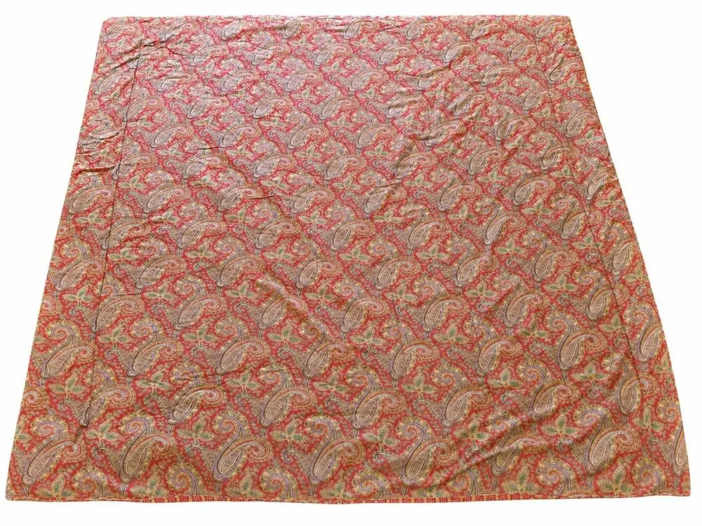 Ralph Lauren Edmonton Full Queen Comforter 2 Shams Paisley Cottagecore Red Gold